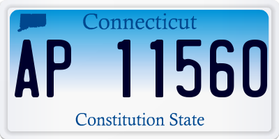 CT license plate AP11560