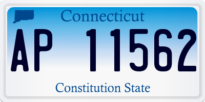 CT license plate AP11562