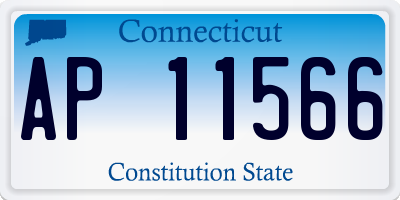 CT license plate AP11566