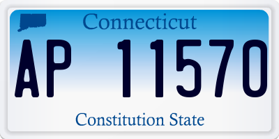 CT license plate AP11570