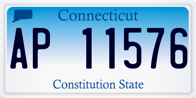 CT license plate AP11576
