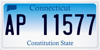 CT license plate AP11577
