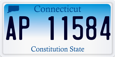 CT license plate AP11584