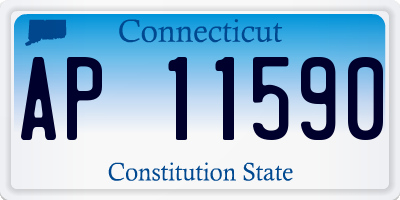 CT license plate AP11590