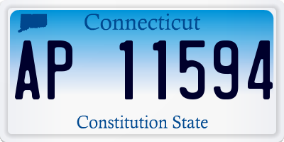 CT license plate AP11594