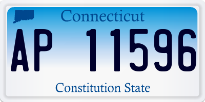 CT license plate AP11596