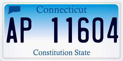 CT license plate AP11604