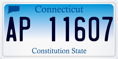 CT license plate AP11607