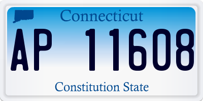 CT license plate AP11608