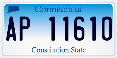CT license plate AP11610