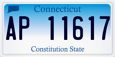 CT license plate AP11617