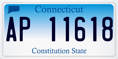 CT license plate AP11618