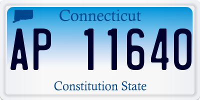 CT license plate AP11640