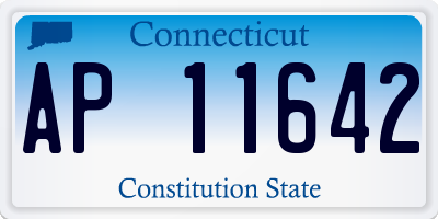CT license plate AP11642