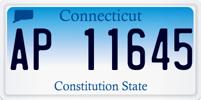 CT license plate AP11645