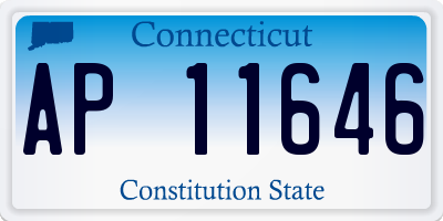 CT license plate AP11646