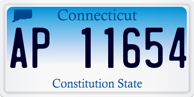 CT license plate AP11654