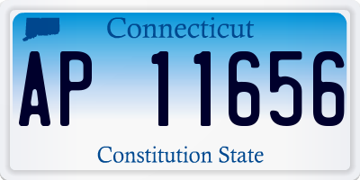 CT license plate AP11656