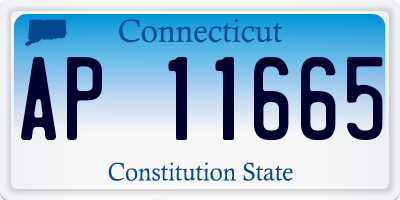 CT license plate AP11665