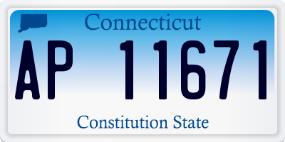 CT license plate AP11671