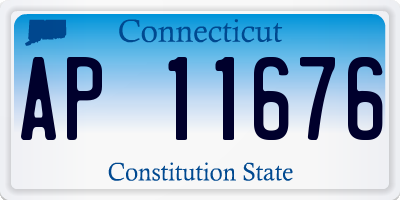 CT license plate AP11676