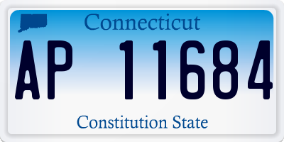 CT license plate AP11684