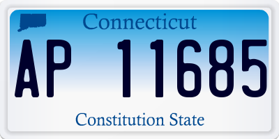 CT license plate AP11685