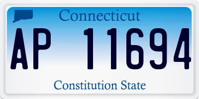 CT license plate AP11694