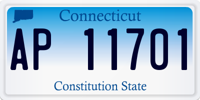 CT license plate AP11701