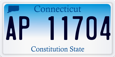 CT license plate AP11704