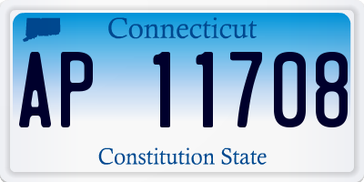 CT license plate AP11708