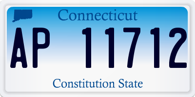 CT license plate AP11712