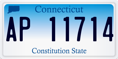 CT license plate AP11714