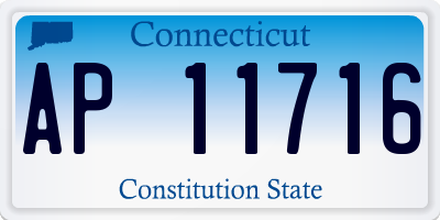 CT license plate AP11716