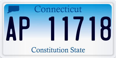 CT license plate AP11718