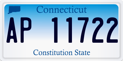 CT license plate AP11722