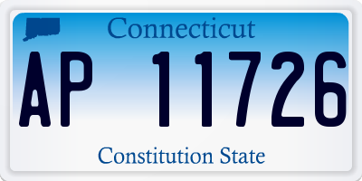 CT license plate AP11726
