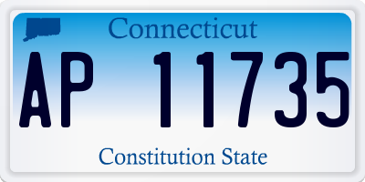 CT license plate AP11735