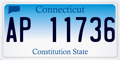 CT license plate AP11736