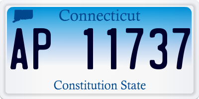 CT license plate AP11737