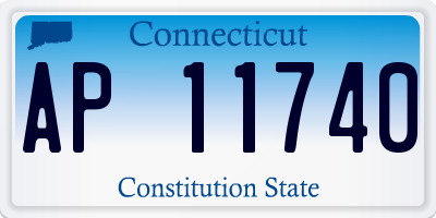 CT license plate AP11740