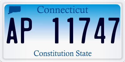 CT license plate AP11747