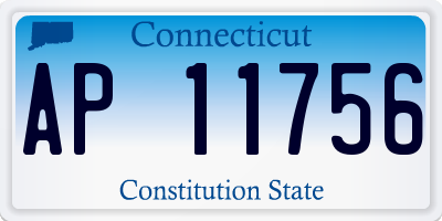 CT license plate AP11756