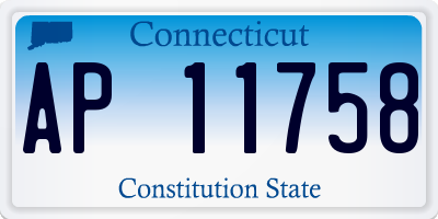 CT license plate AP11758