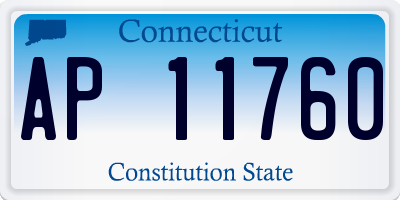 CT license plate AP11760