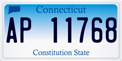 CT license plate AP11768