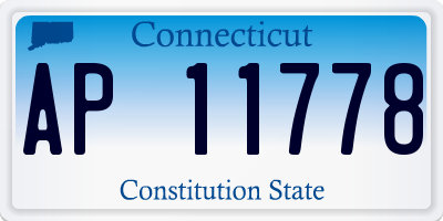 CT license plate AP11778