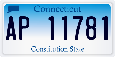 CT license plate AP11781
