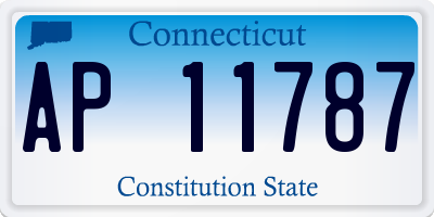 CT license plate AP11787