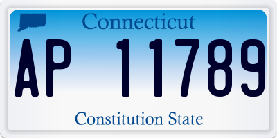 CT license plate AP11789